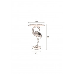 Table d'appoint en verre et métal Crane Noir - Dutchbone