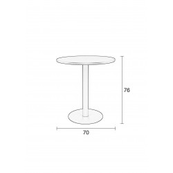 Table design ronde en métal Metsu, Zuiver