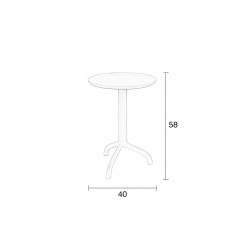 Table d'appoint métal émaillé Shiny - Zuiver