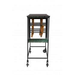 Chariot vintage marbre et métal MIL - Dutchbone