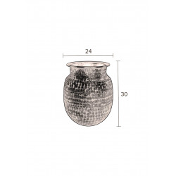 Vase bohème en métal BAHA - Dutchbone