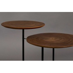 Table d'appoint deux plateaux bois Dutchone - MATHISON