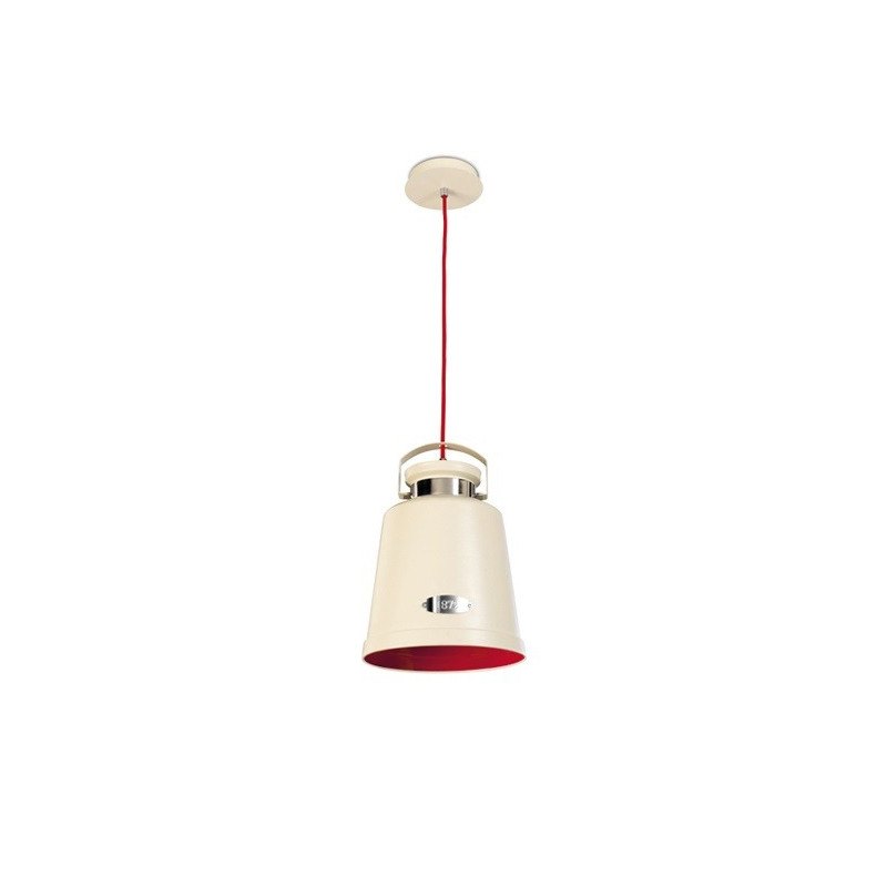 Suspension vintage en métal intérieur rouge Suspension vintage en métal intérieur rouge