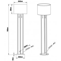 Dimensions lampadaire Tandori