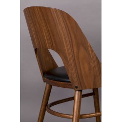 Lot 2 chaises vintages en bois assise mousse Dutchbone - TALIKA