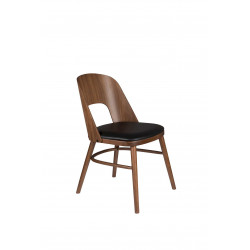 Lot 2 chaises vintages en bois assise mousse Dutchbone - TALIKA