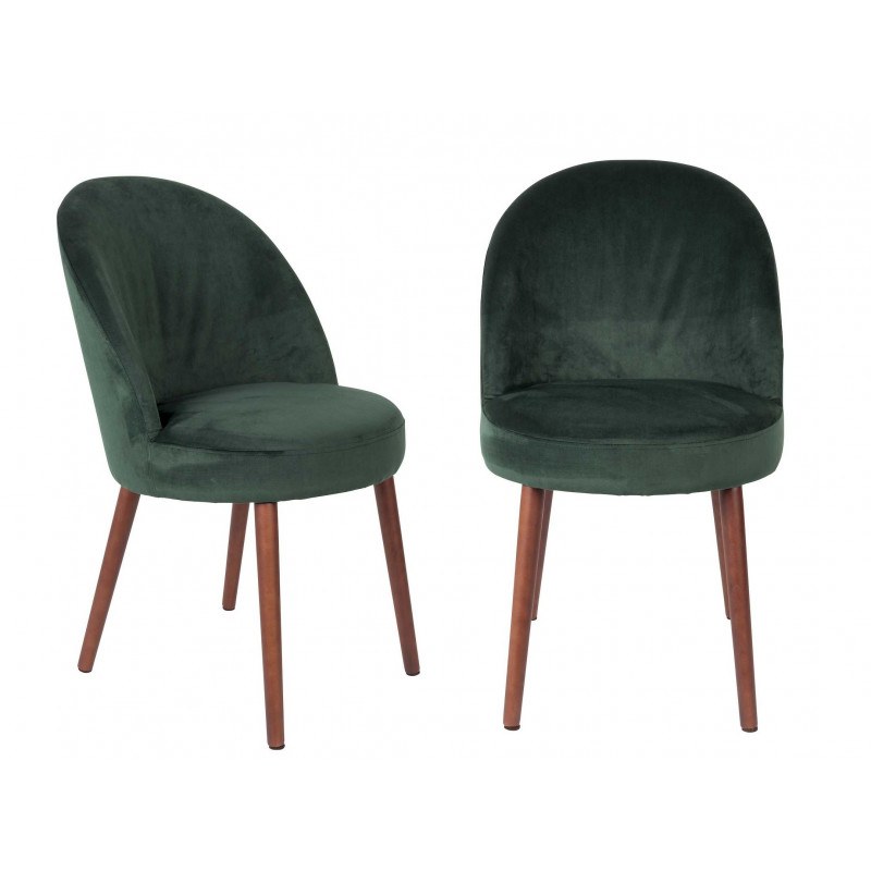 Lot de deux chaises en velours Barbara - Dutchbone Lot de deux chaises en velours Barbara - Dutchbone