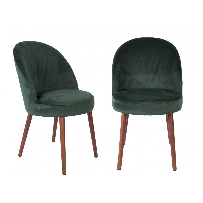 Lot de deux chaises en velours Barbara - Dutchbone