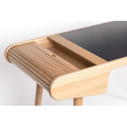 Bureau scandinave en bois avec tiroir sur rail BARBIER - Zuiver