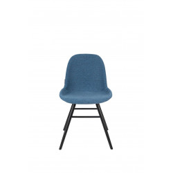 Lot deux chaises scandinaves bleues