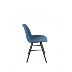 Lot deux chaises scandinaves bleues