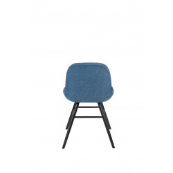 Lot deux chaises scandinaves bleues