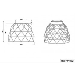 Plafonnier design géométrique Haval - Trio