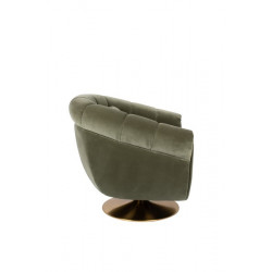 Fauteuil vert pivotant Member style britanique - Dutchbone