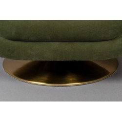 Fauteuil vert pivotant Member style britanique - Dutchbone