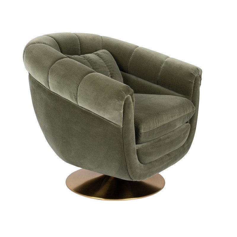 Fauteuil pivotant Member style britanique - Dutchbone Fauteuil pivotant Member style britanique - Dutchbone