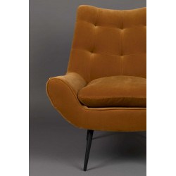 Fauteuil de salon vintage en tissu GLODIS - Dutchbone