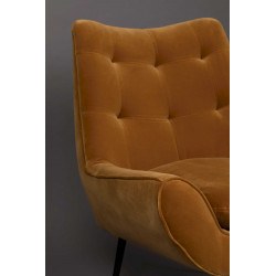 Fauteuil de salon vintage en tissu GLODIS - Dutchbone