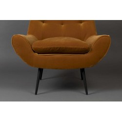 Fauteuil de salon vintage en tissu GLODIS - Dutchbone