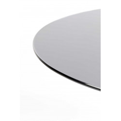Table de salon ronde 104 cm en métal et verre - FLORIS