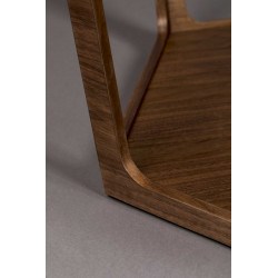 Table basse hexagonale en bois et verre Dutchone - SITA