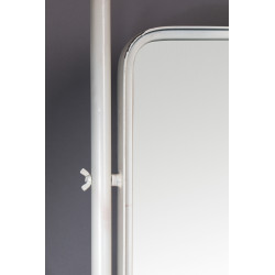 Miroir mural blanc de barbier en métal - Dutchbone