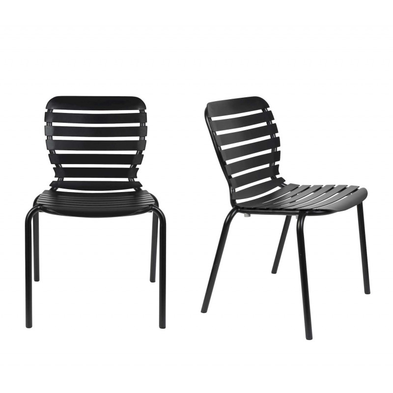 Lot deux chaises vondel noir
