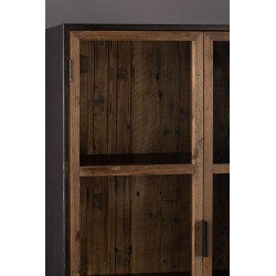 Vitrine en bois recyclé avec portes vitrées BERLIN - Dutchbone