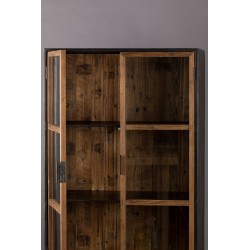 Vitrine en bois recyclé avec portes vitrées BERLIN - Dutchbone