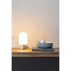 Lampe à poser blanc et or Urban charger usb - Zuiver