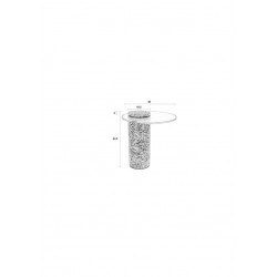 Table d'appoint ROSALINA en terrazzo - Zuiver