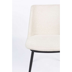Lot de 2 chaises design en tissu LIONEL - Boite à design