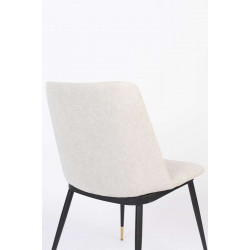 Lot de 2 chaises design en tissu LIONEL - Boite à design