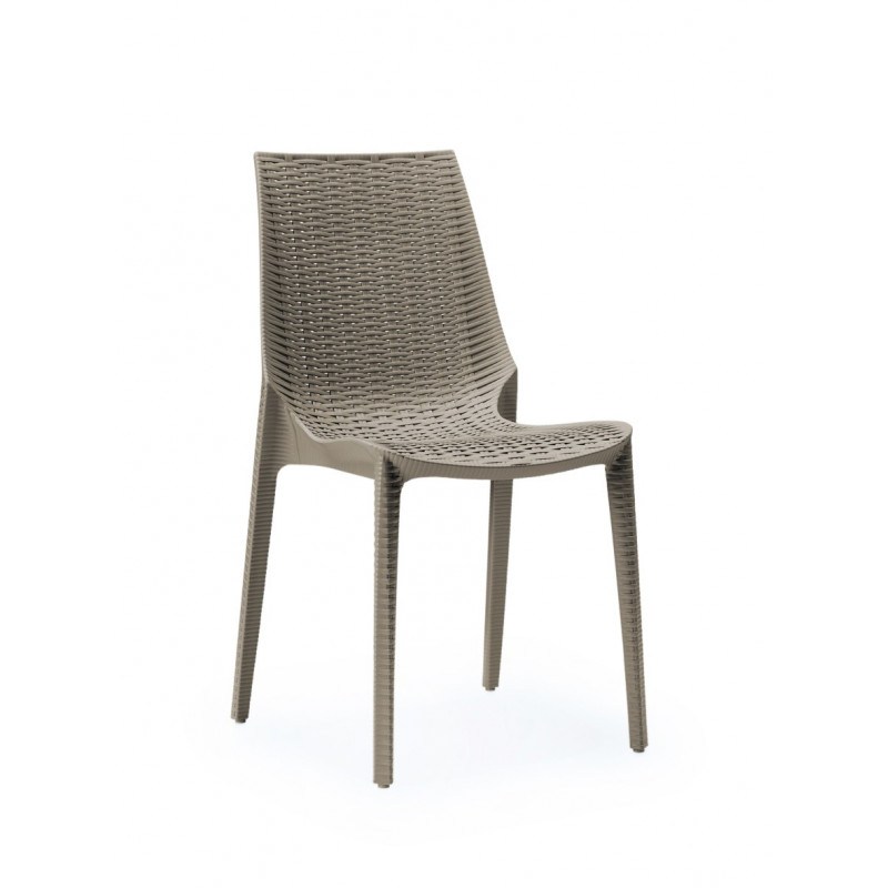 Chaise tissée imitation rotin Lucrezia Scab design Chaise tissée imitation rotin Lucrezia Scab design