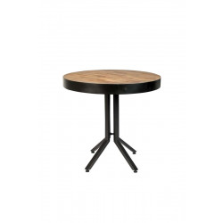 Table de bistrot ronde en bois et métal - Maze - Boite à design