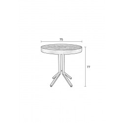 Table de bistrot ronde en bois et métal - Maze - Boite à design