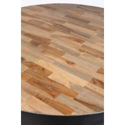 Table de bar bistrot ronde en bois et métal H93 cm - Maze - Boite à design