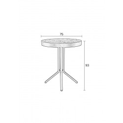 Table de bar bistrot ronde en bois et métal H93 cm - Maze - Boite à design