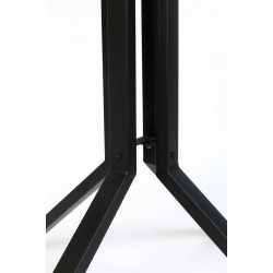 Table de bar bistrot carrée H110 cm en bois et métal - Maze - Boite à design