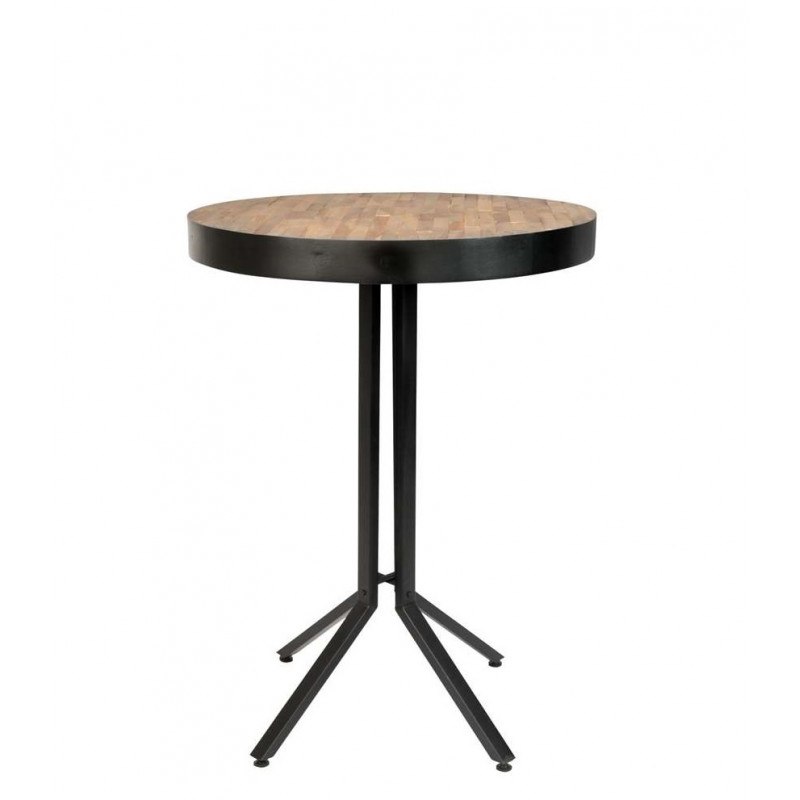 Table de bar bistrot ronde en bois et métal H110cm - Maze - Boite à design Table de bar bistrot ronde en bois et métal H110cm - Maze - Boite à design