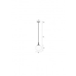 Suspension en verre blanc ORION 25cm par Zuiver