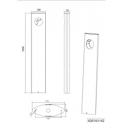 dimension lampadaire katun