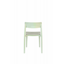 chaise design en plastique verte