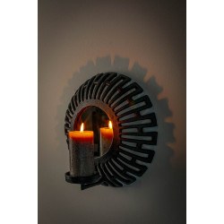 miroir porte bougie azteque