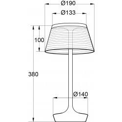 Dimension lampe à poser la petite lampe Aluminor