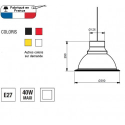 Suspension industrielle Loft métal Aluminor - fabriquée en France