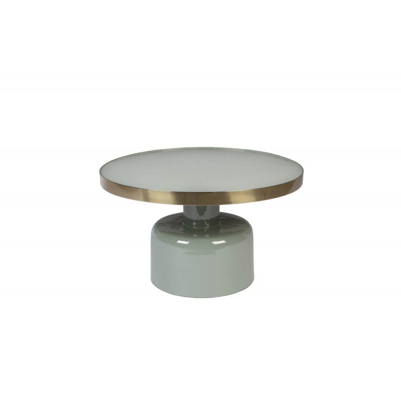 Table basse verte vintage Glam émaillée glossy - Zuiver