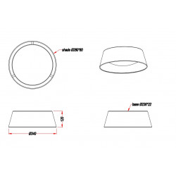 Plafonnier led Ponts 34 cm