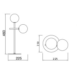 Lampe CELLAR 2L métal et verre - Mantra