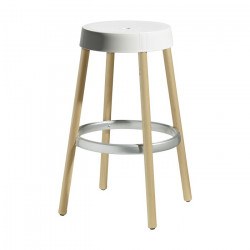 Tabouret de bar NATURAL GIM Scab design pieds bois